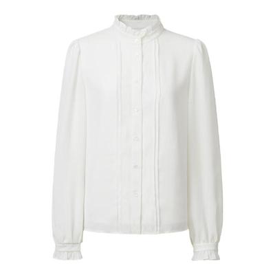 VGRASS新中式木耳边衬衫