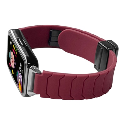 适用keep手环铠甲纹硅胶磁吸表带