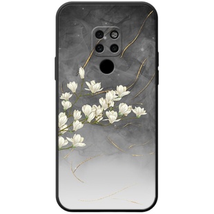 水墨玉兰花适用于华为mate20手机壳mate80pro新款20x时尚mate70个性60pro高级40女款mate50硅胶50pro超薄软壳