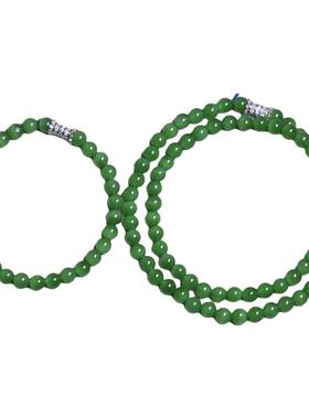 珪宝和田玉碧玉猫眼套链6mm女款