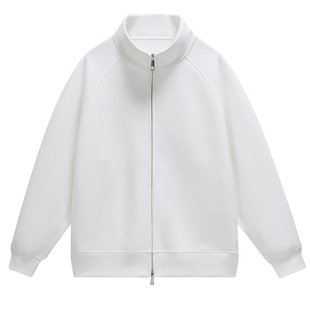 春秋加绒加厚500g克重磅连帽卫衣开衫外套男女情侣装上衣