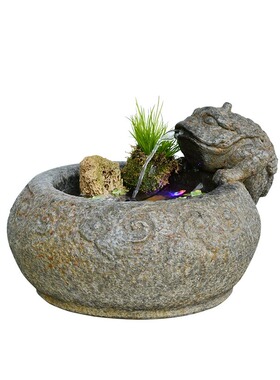 中式招财金蟾貔貅喷泉摆件