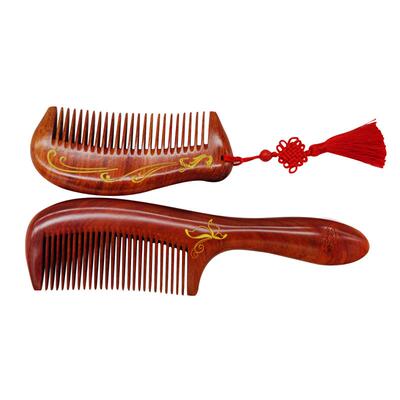 鸾凤和鸣，红色结婚对梳礼物