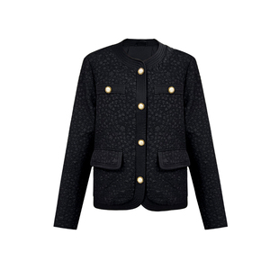 小香风羽绒服黑色短款90鹅绒秋冬新款圆领气质名媛小个子保暖外套