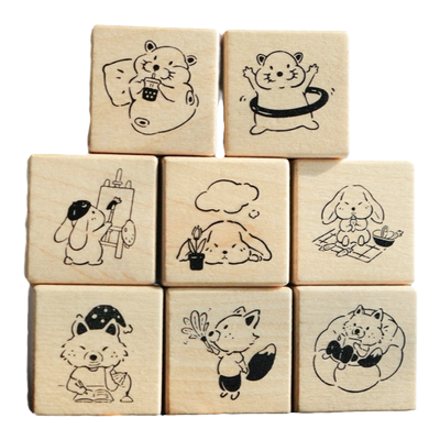 YouthWill木质印章可爱小动物