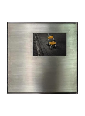 不锈钢金属画框小众包豪斯装饰画
