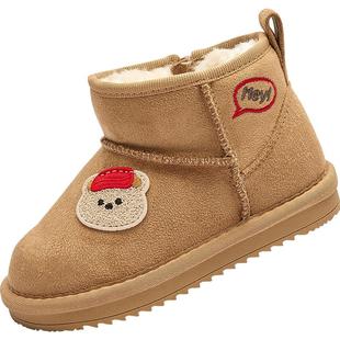 巴拉巴拉童鞋儿童雪地靴男女童短靴加厚加绒2025新冬靴子宝宝棉鞋