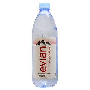 【法国原装进口】evian依云天然矿泉水1L750ml官方正品高端饮用水