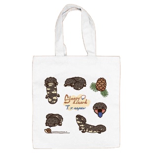 松果蜥 谷谷猪鼻&一杠原创意个性插画可爱周边收纳书包单肩帆布包