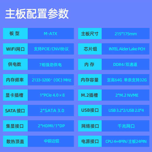 尔英板载CPU套装12代I9-12900HKI7-12650HI5-12600H主板电脑装机