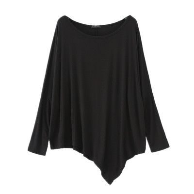 莫代尔长袖T恤不规则打底衫上衣