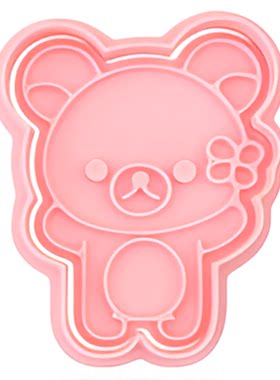 轻松熊仿真饼干模具创意翻糖烘焙工具翻糖印花馒头动物曲奇模具