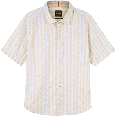 HugoBoss摩登印花休闲短袖衬衫