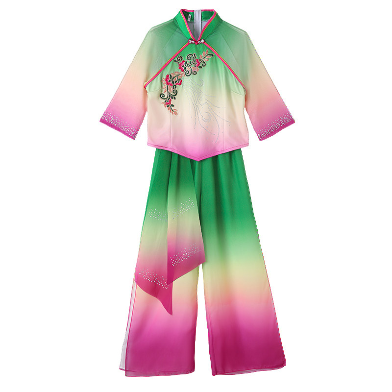 秧歌服古典舞演出服女飘逸中国风广场舞伞舞扇子舞艺考舞蹈服套装