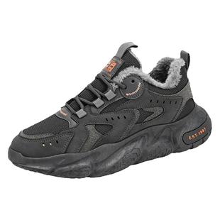 劳保男鞋冬季加绒保暖棉鞋工地干活防滑耐磨上班工作厚底运动潮鞋