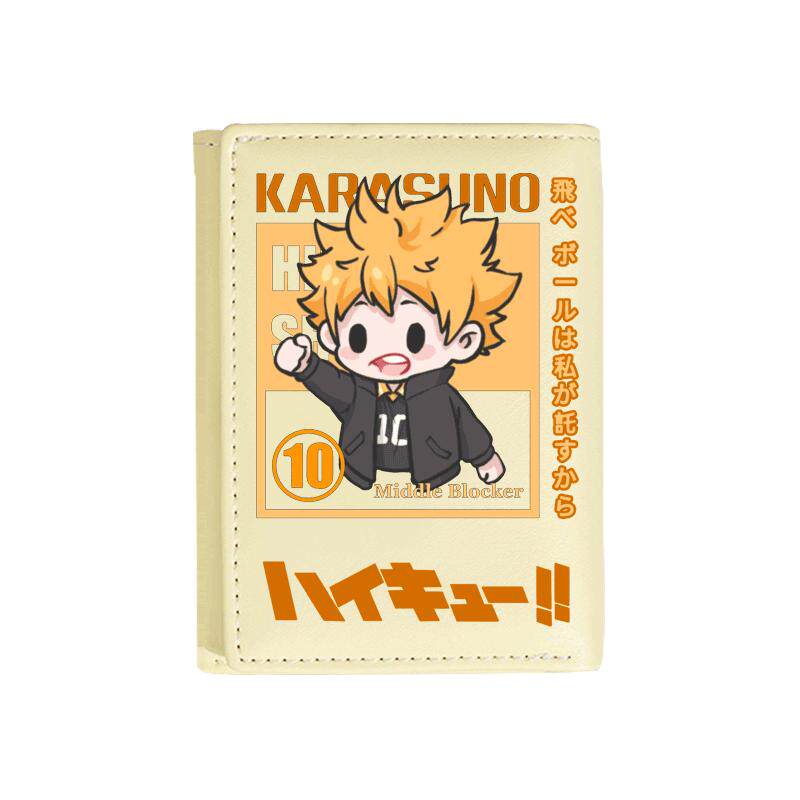 排球少年新款可爱钱包动漫短款