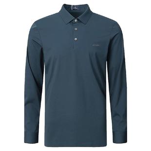 专柜同款梦特娇长袖T恤2025春秋新款纯色男士翻领polo2410890KT42