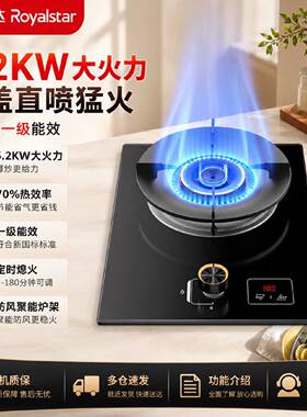 荣事达燃气灶单灶猛火煤气灶家用天然气嵌入式灶具液化气台式炉具