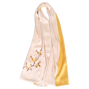 苏绣丝巾女2026新款桑蚕丝披肩手工刺绣围巾送妈妈长辈送朋友礼盒