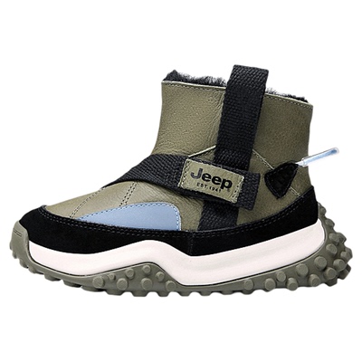 jeep儿童雪地靴冬季加绒舒适保暖