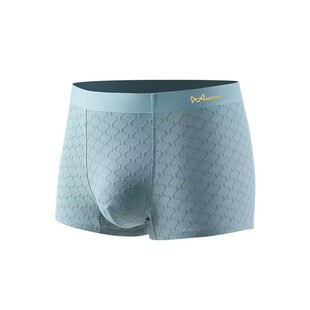 猫人男士内裤无痕纯棉提花石墨烯抗菌平角男性感运动透气四角短裤