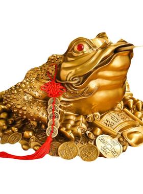 铜金蟾招财进宝客厅铜工艺品摆件