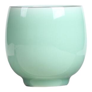 青瓷大号茶杯陶瓷水杯手捧杯家用日式个人马克杯办公室泡茶杯绿茶