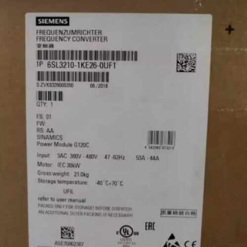 议价全新现货6SL32101KE260UF1西门子G120C变频器30kW6SL32101KE2