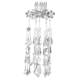 古装汉服头饰复古发饰长款多层小清新流苏饰品仿苗银插梳蝴蝶步摇