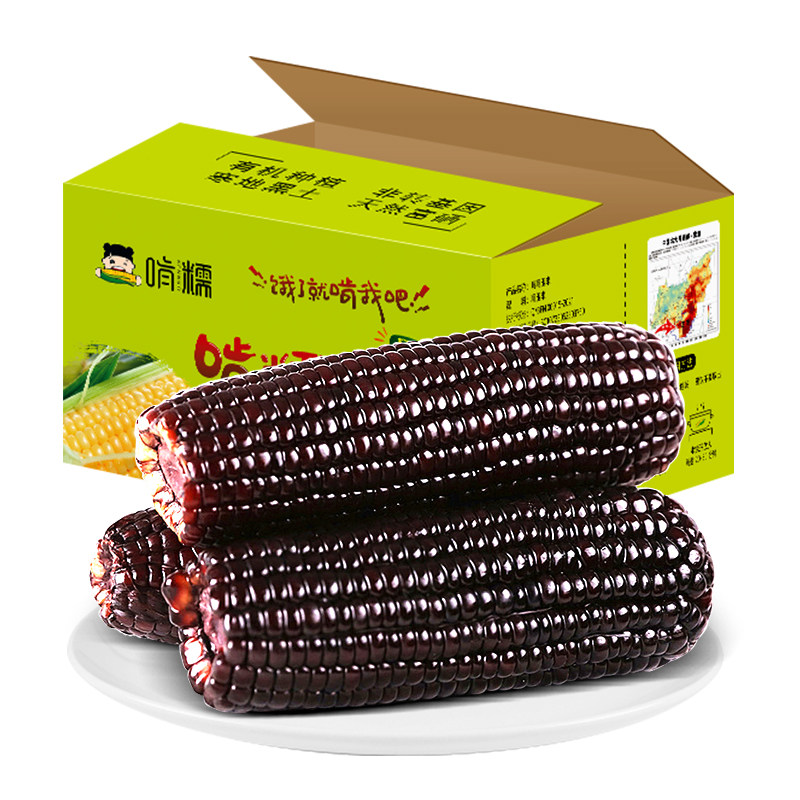 啃糯黑糯玉米东北新鲜真空包装