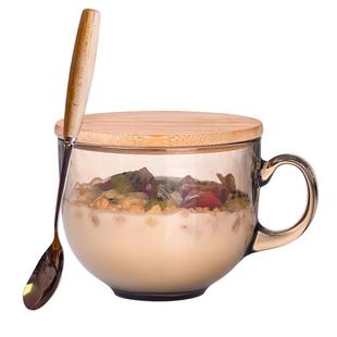 北欧牛奶燕麦早餐麦片杯子可爱女水杯酸奶大容量咖啡马克杯ins风