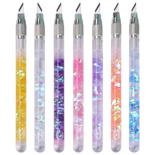 儿童可爱手帐笔刀美工刀流沙刻刀高颜值裁纸雕刻刀笔少女心小学生专用手工切割刀片壁纸刀镊子和笔刀工具套装