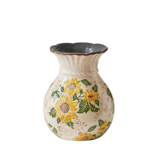 法式复古陶瓷花瓶插花器客厅餐桌装饰品摆件高级感轻奢风家居饰品