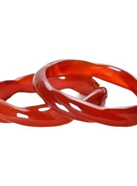 麻花手镯10x1冰种复古