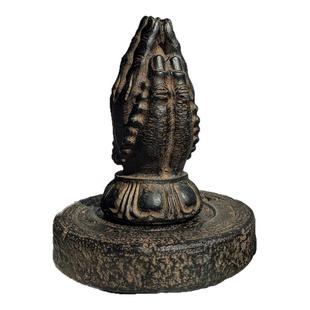 云植仿古仿石合掌摆件装饰品工艺品玄关家居复古