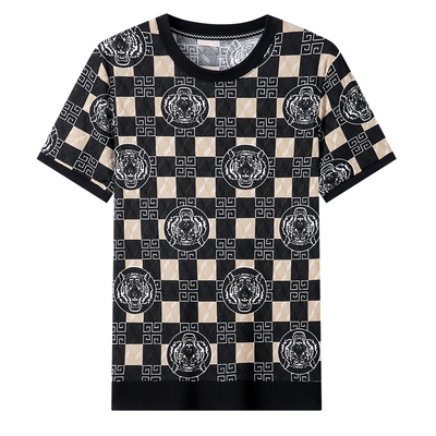 花花公子短袖全棉t恤男宽松翻领体恤夏季中年纯棉半袖潮流polo衫