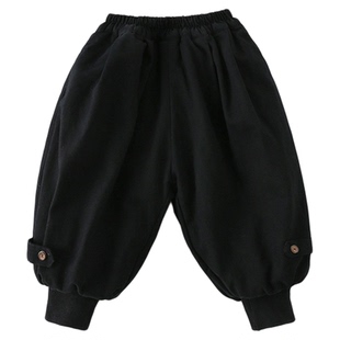 男童裤子冬2026新款中小童男童棉裤夹棉加厚超保暖女童长裤AK1008