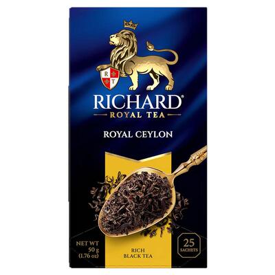 瑞查得Richard锡兰红茶经典原味红茶袋泡茶盒装俄罗斯进口