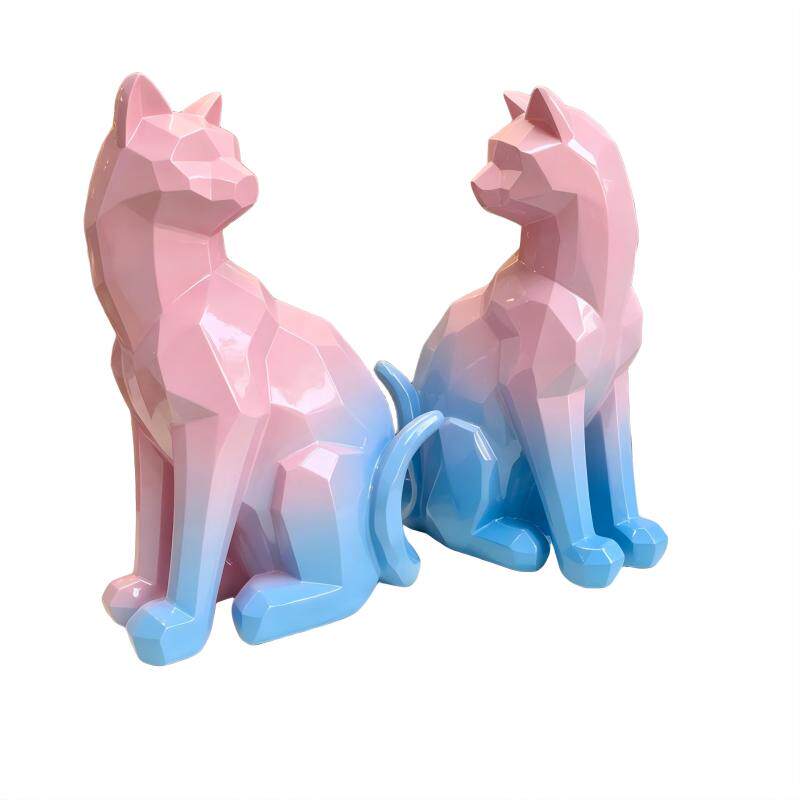 现代简约发财猫咪橱窗装饰品摆件