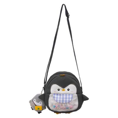可爱卡通企鹅斜挎包日系女包