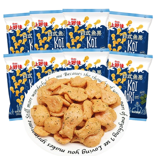 上好佳日式鱼果海苔味薯片批发儿童膨化零食办公室休闲解馋小吃