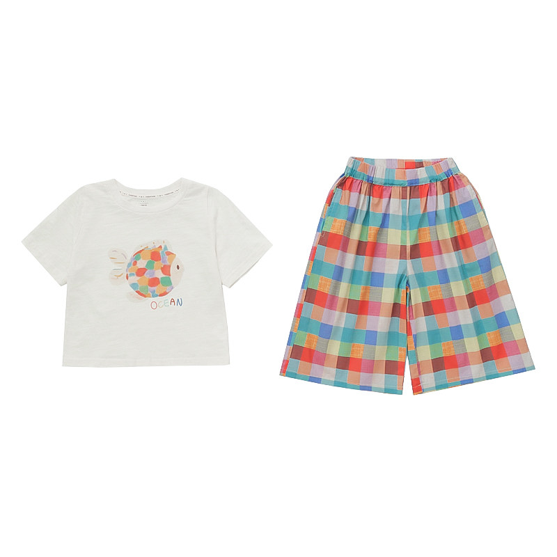 女童夏季套装2025新款洋气时髦儿童薄款衣服女宝宝夏装短袖两件套