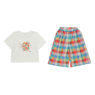 女童夏季套装2026新款洋气时髦儿童薄款衣服女宝宝夏装短袖两件套