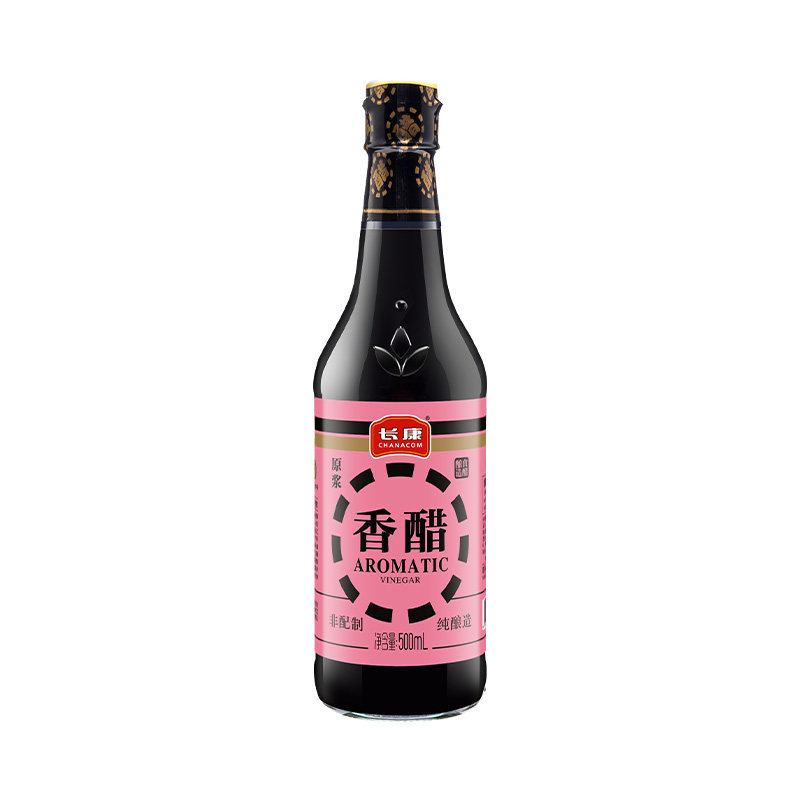 长康原浆香醋500ml陈醋家用食用小瓶炒菜凉拌饺子醋面条蘸料玻璃