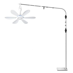 加粗艾美特静音小吊扇支架落地床头床上蚊帐遥控调档固定加长吊杆