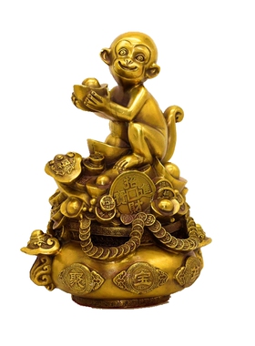 全铜元宝客厅猴子开业礼品