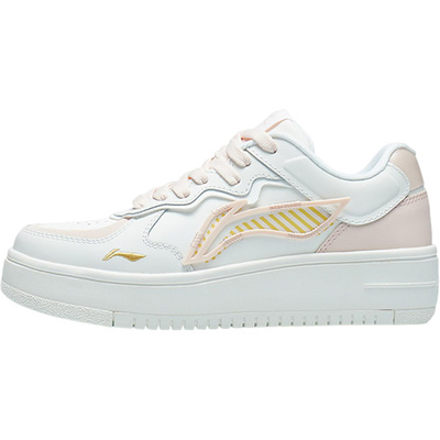 李宁秋季女子低帮运动休闲板鞋