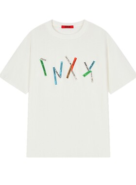 INXX潮牌折纸便签纯棉印花短袖T恤2026夏季新款男女休闲宽松上衣