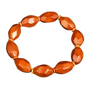 橄榄核手串正圆光珠原籽单圈长串素核尖珠手链男士大单籽项链配饰