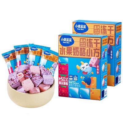 【小鹿蓝蓝_高钙冻干水果奶酪小方】益生元多重水果冻干儿童零食